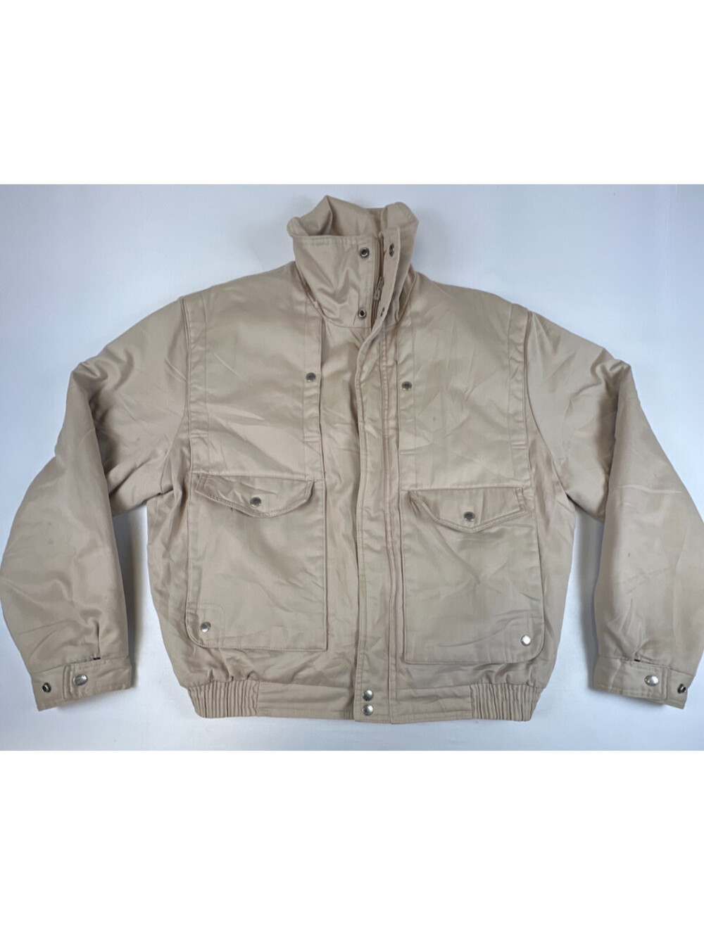 Vintage Northbilt Outerwear Mens XL Beige Thinsulate Insulated Bomber Jacket